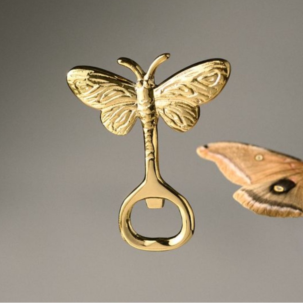 Anthropologie Gold Butterfly Bottle‎ Opener